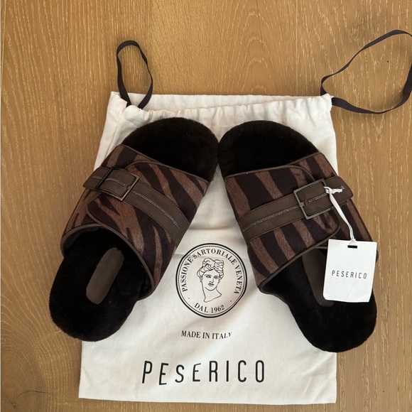 BNW Peserico sandals with fur 🔥🔥 - Picture 5 of 7